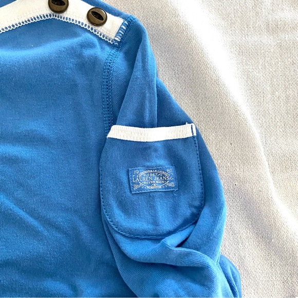 LRL Lauren Jean co blue knit top. SZ M. NWOT - Picture 9 of 9